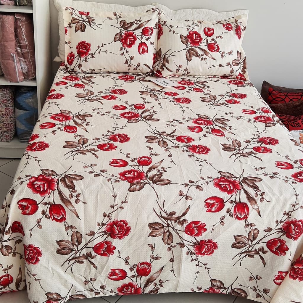 Colcha Cobre Leito Queen 3 Peças Piquet Promoção Atacado Revenda