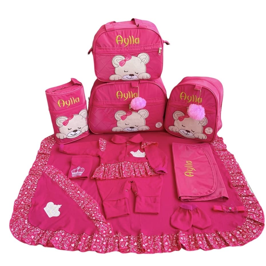 Bolsa Maternidade Personalizada Ursa Maternidade Saída Maternidade