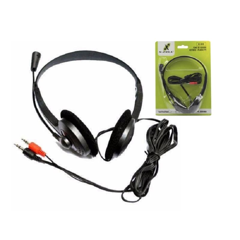 Fone Headphone De Ouvido Com Microfone P2 Xc-hs12 X-cell