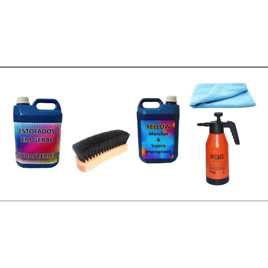 Kit Produtos Para Higienização Carro Sofá Colchão Tecidos Em Geral