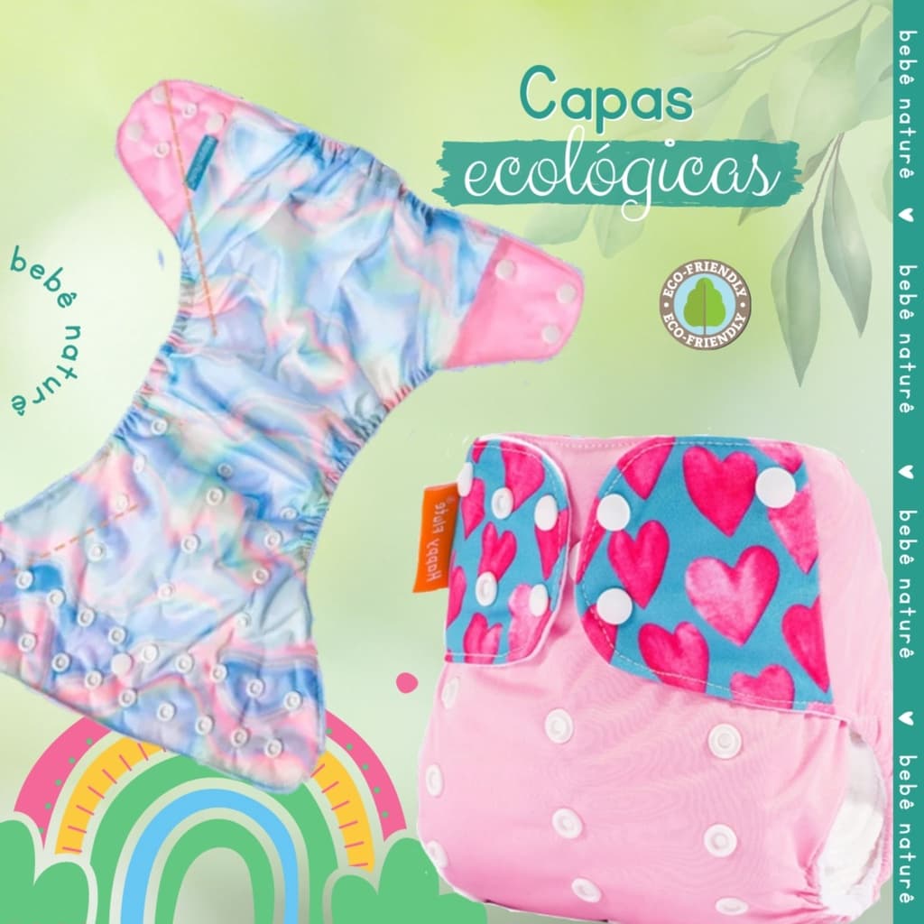 Fralda ecológica Happy Flute - reutilizável, uso em piscinas, mar, rio (1 Unidade) - Envio rápido!