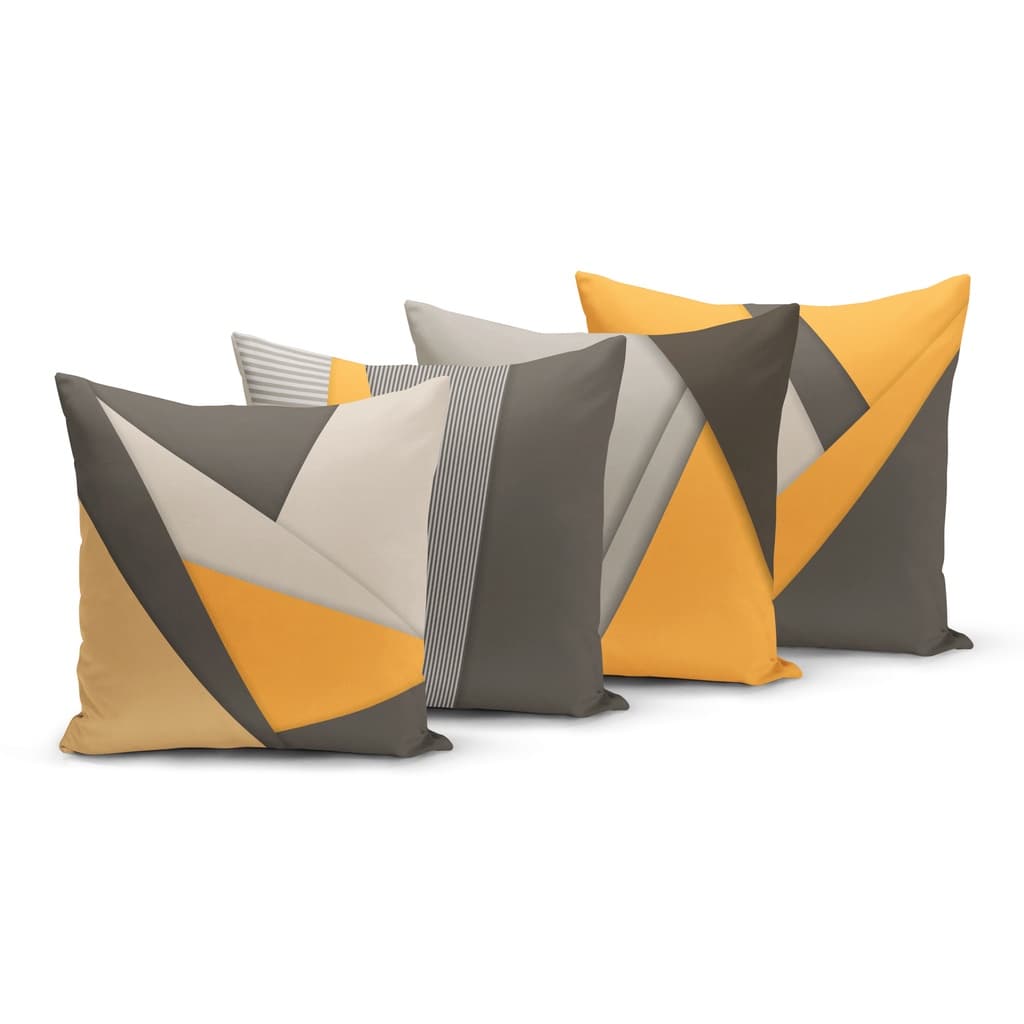 Kit 4 Capas de Almofadas Yuzo 45x45cm Geométrica Colorida
