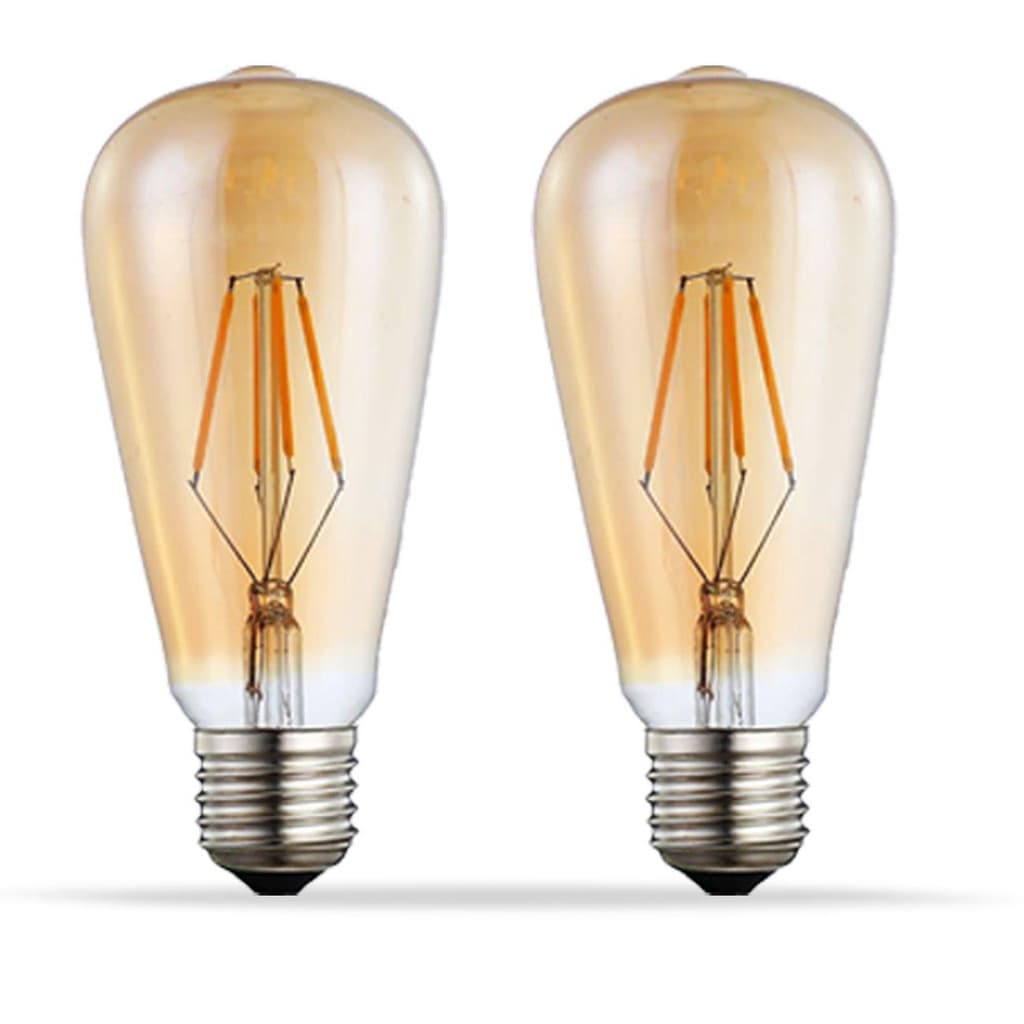 Kit 2 Lampadas Led Retrô St64 Filamento 4w E27