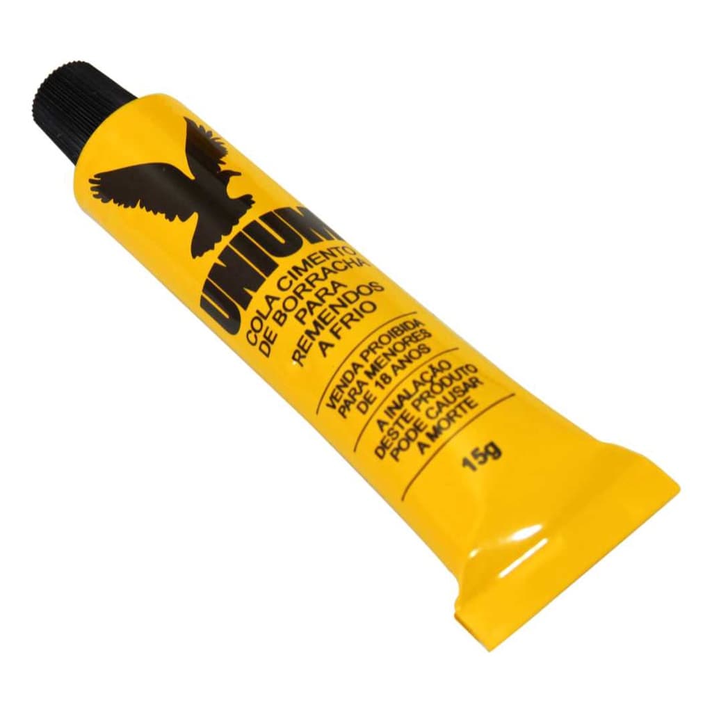 Kit 2 Colas Bisnaga Para Remendo De Bicicleta 15G Unium Alta Aderência Secagem Rápida Uso Profissional