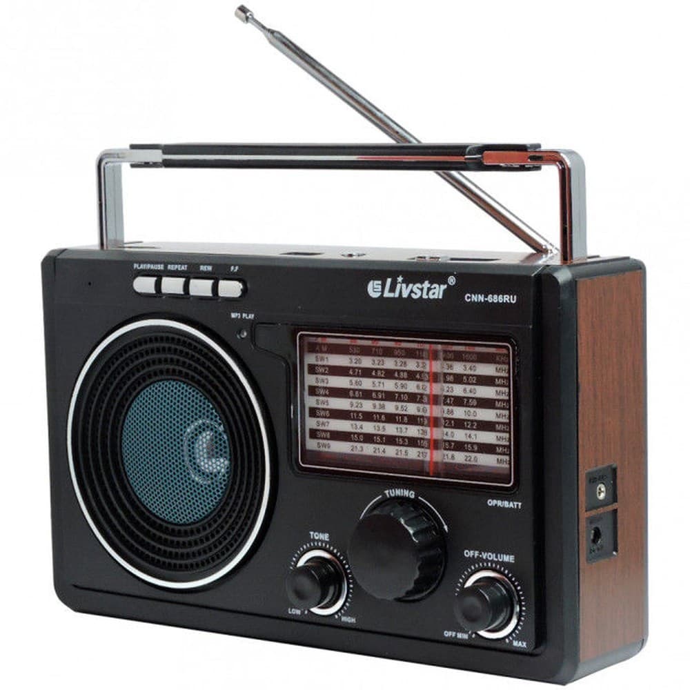Radio Am Fm Com Usb pilha 110v 220v Recarregavel e Bluetooth