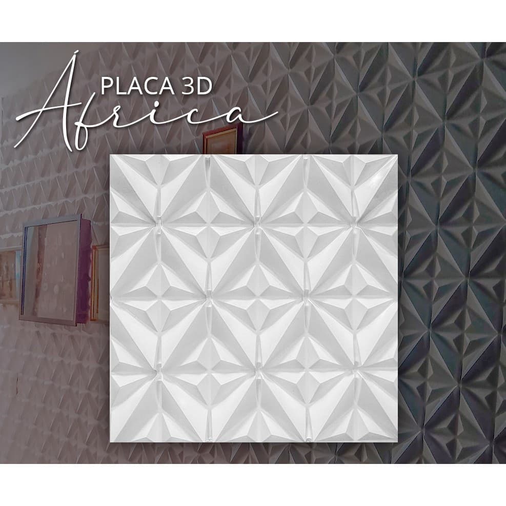 Kit com 10 Placas 3D Deocrativa Revstimento Paredes e Tetos 50cm X 50cm Rendimento 2,5m²