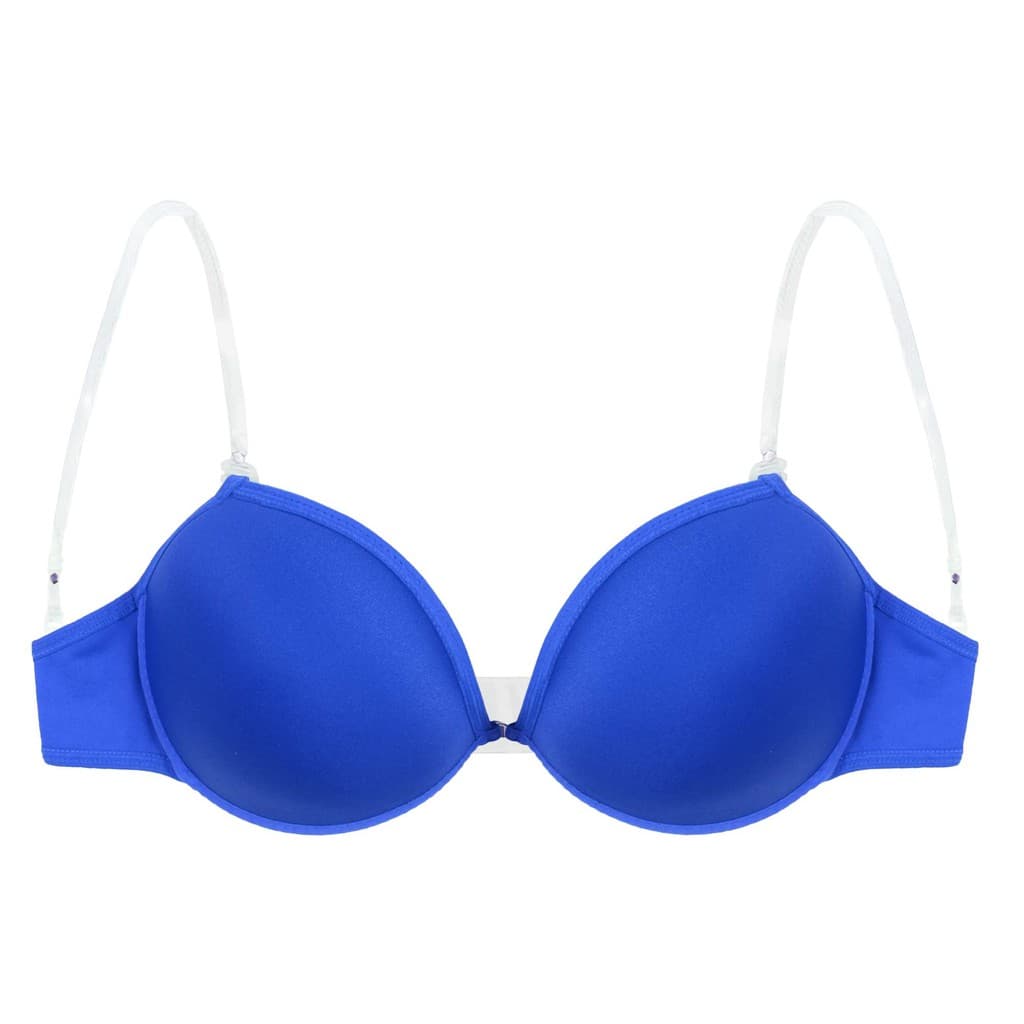 Sutiã soutien com bojo e Aro Costas Silicone Alça Transparente Removível Tomara que caia Liso