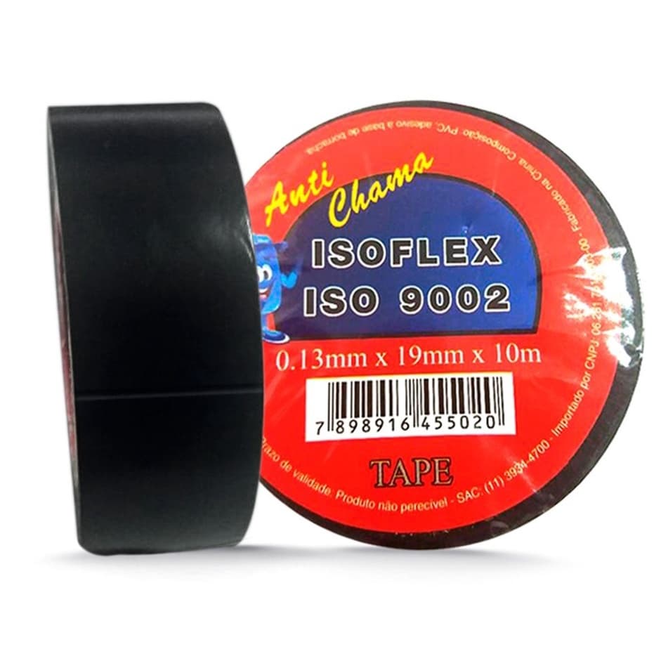 Fita Isolante Isoflex 10 Metros - 0,13mm X 19mm X 10m