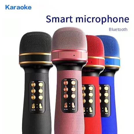 Microfone Karaoke Bluetooth Fm Usb com Caixa de som Rádio Marca XTRAD