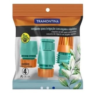 Kit ENGATE, ESGUICHO E UNIÃO P/ MANGUEIRA TRAMONTINA 4pçs
