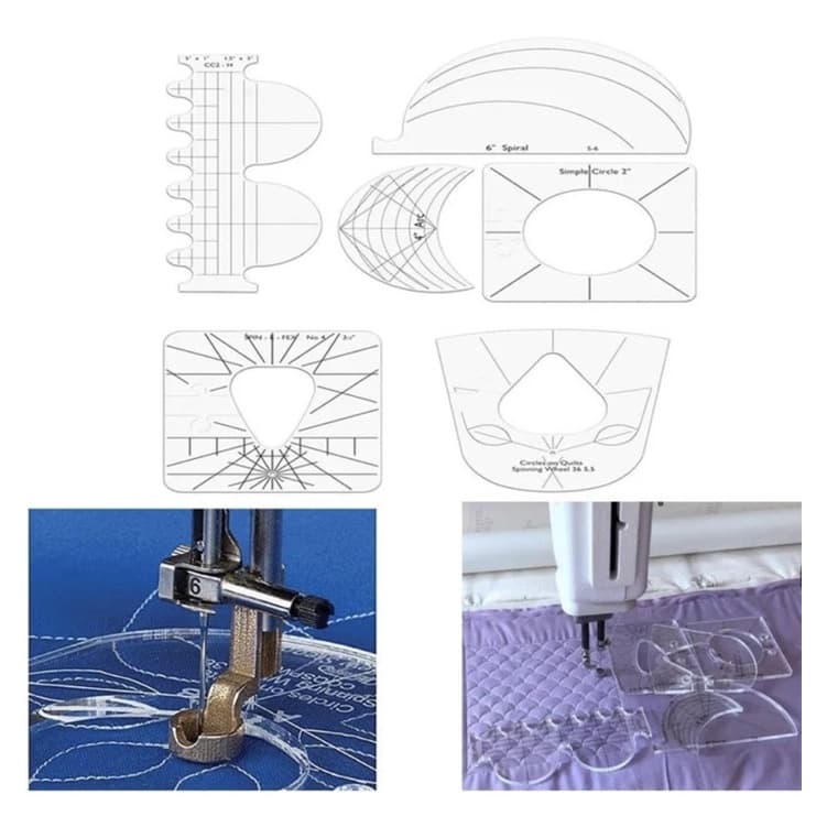 6pcs Quilting Modelo Acrílico Quilting Réguas Para Costura Promoção