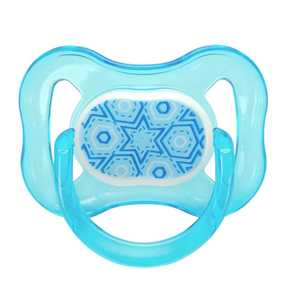 Chupeta Tamanho 1 Color Estampada Bebês 0-6 Meses Azul Rosa