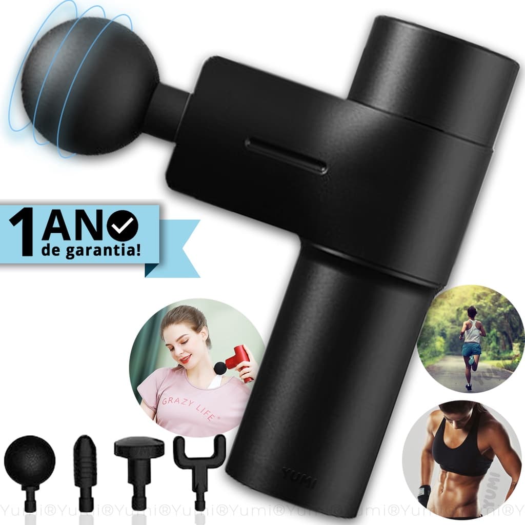 Mini Massageador Pistola Gun Muscular Forte + Garantia 1 Ano