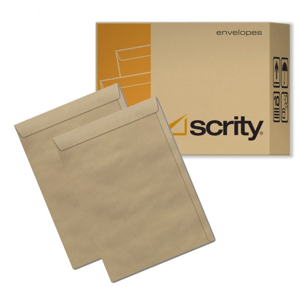 Envelope Saco Kraft Pardo SKN347 A3 (370x470mm) Scrity – Pack com 10 Unidades