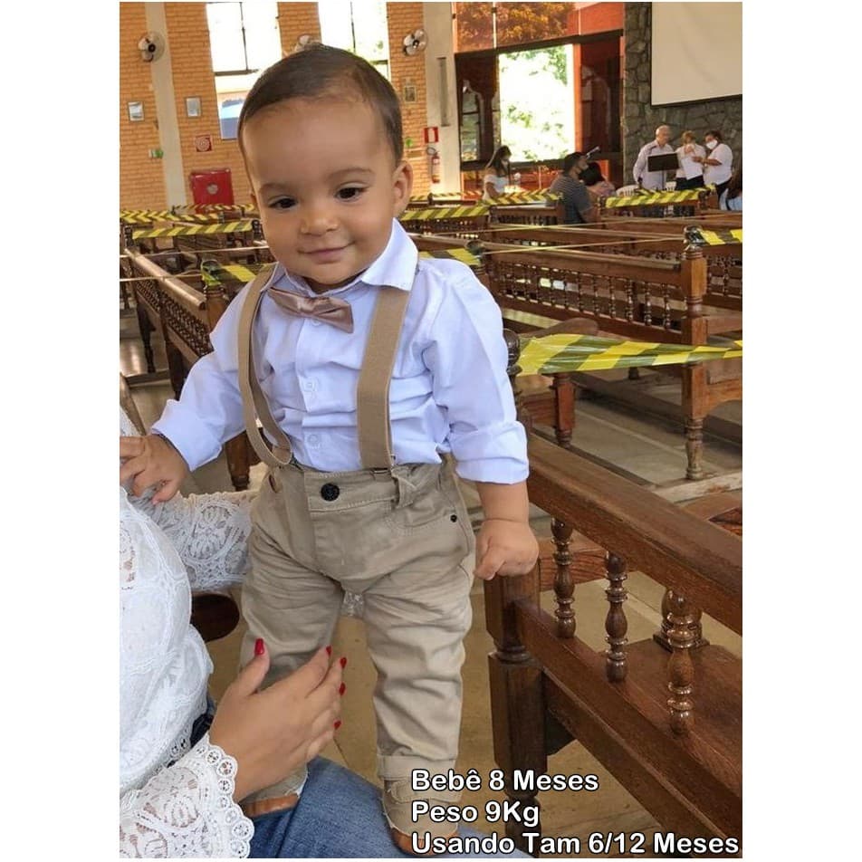 Conjunto Infantil Com Camisa Social Roupa Para Bebê Menino Recém Nascido à 16 Anos Batizado Festa Pajem