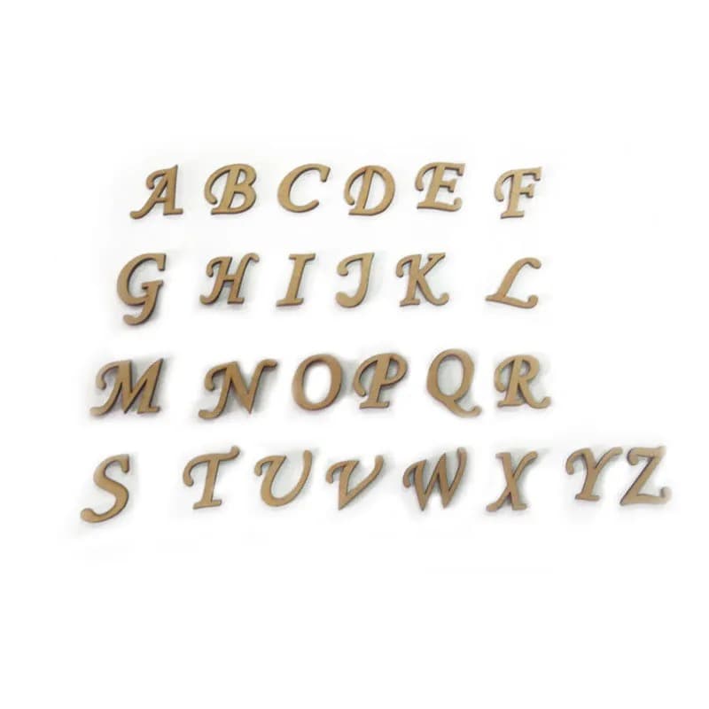 26 Letras Alfabeto Maiúsculo e Minúsculo MDF