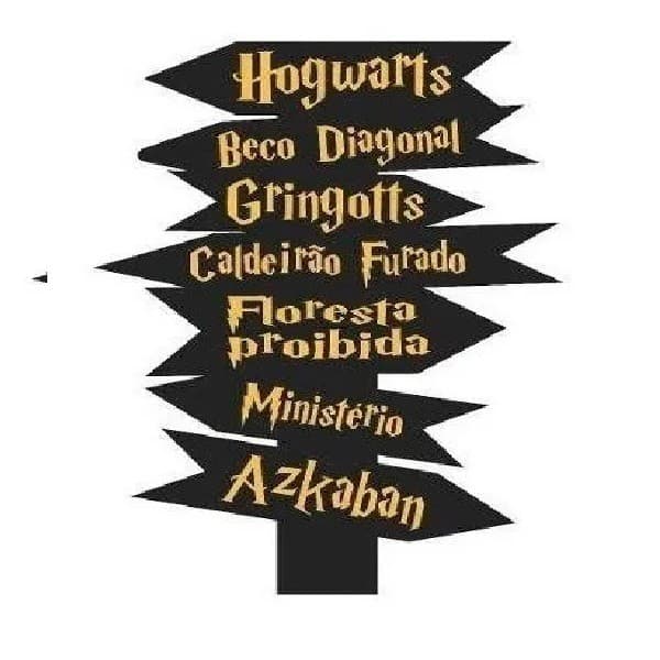 Placa Decorativa Setas Mdf Harry Potter Bruxo Filme Geek Nerd