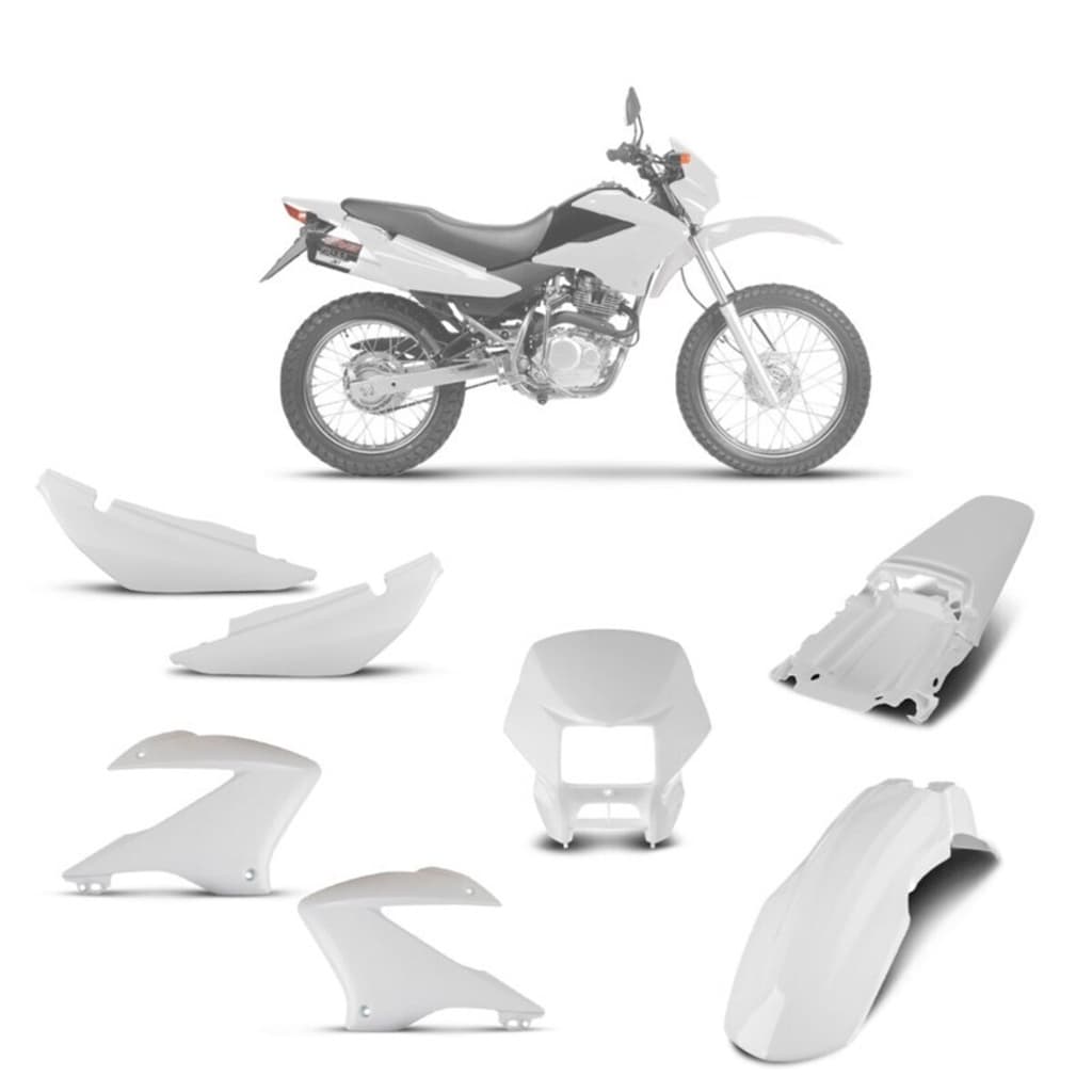 Kit Plástico Carenagem Para Moto Completo Nxr Bros 150 Resistente Aos Raios UV Solar / Material ABS / Original / Diversas Cores