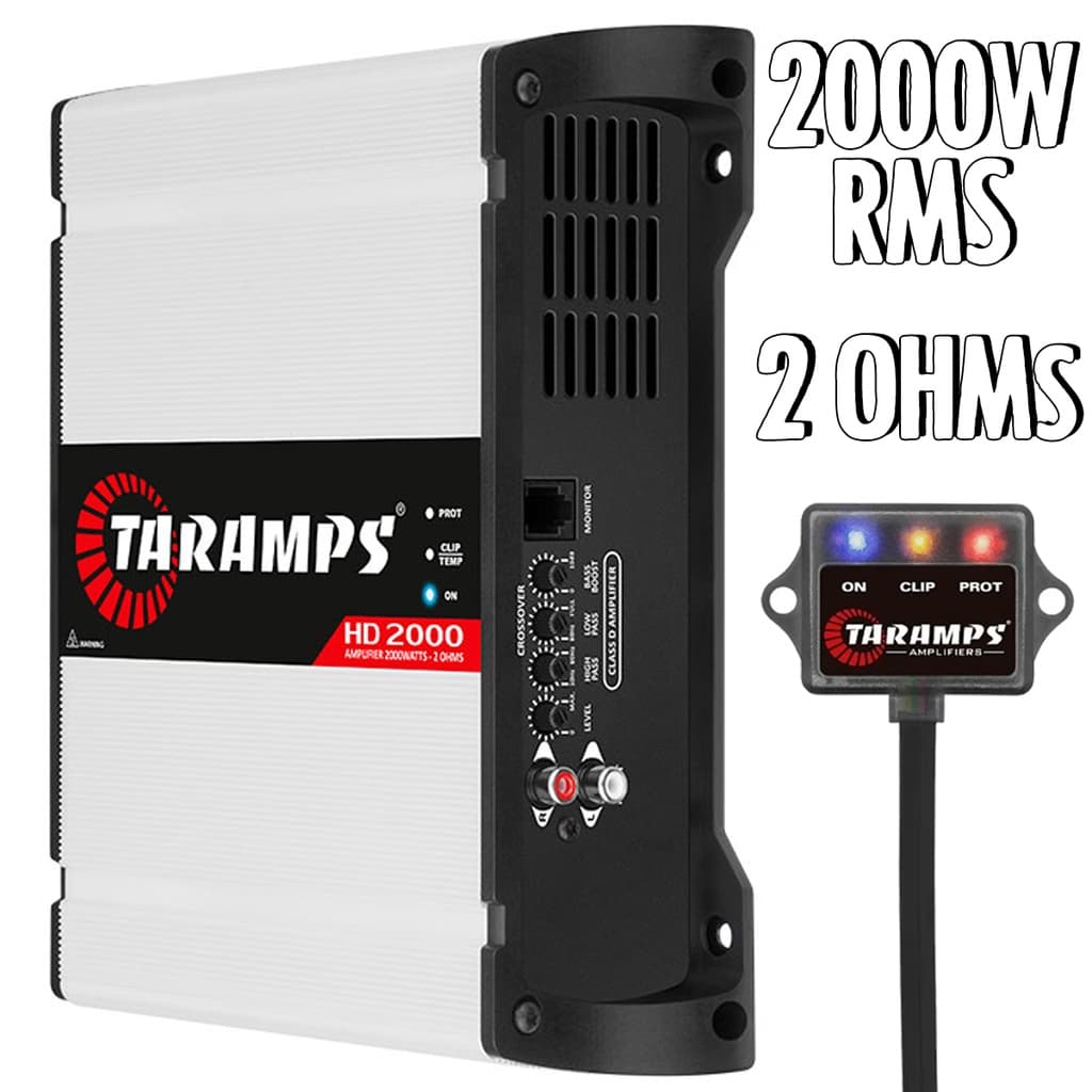 Modulo Amplificador Taramps HD 2000 2 Ohms 1 Canal 2000WRMS Som Automotivo