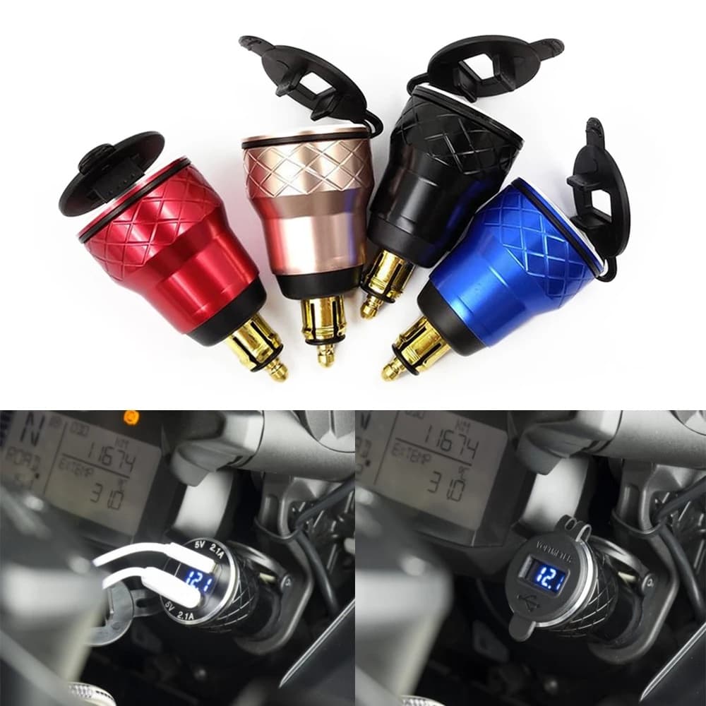Para BMW R1200GS R1250GS LC Aventura ADV F800GS F650GS 700GS Adaptador De Energia Da Motocicleta Duplo Carregador USB Pe