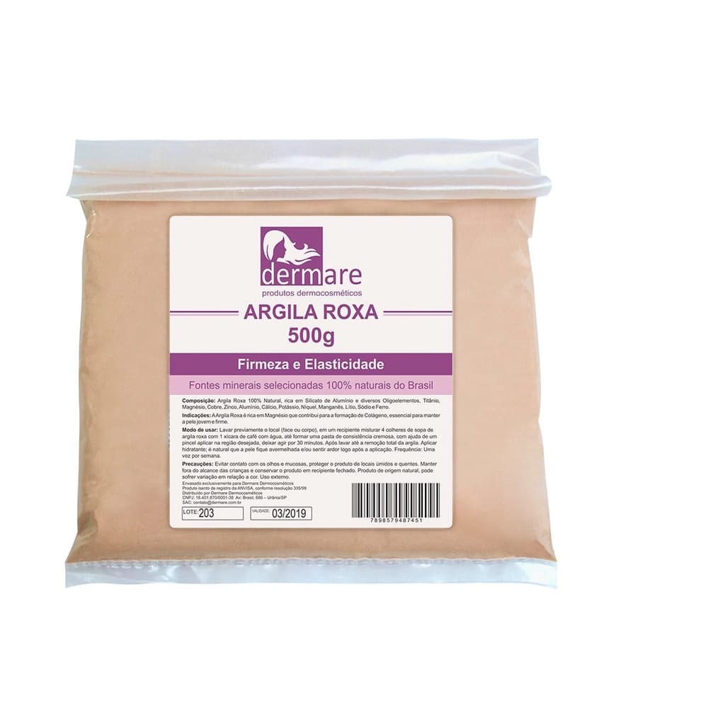 Argila Roxa 500g - Dermare