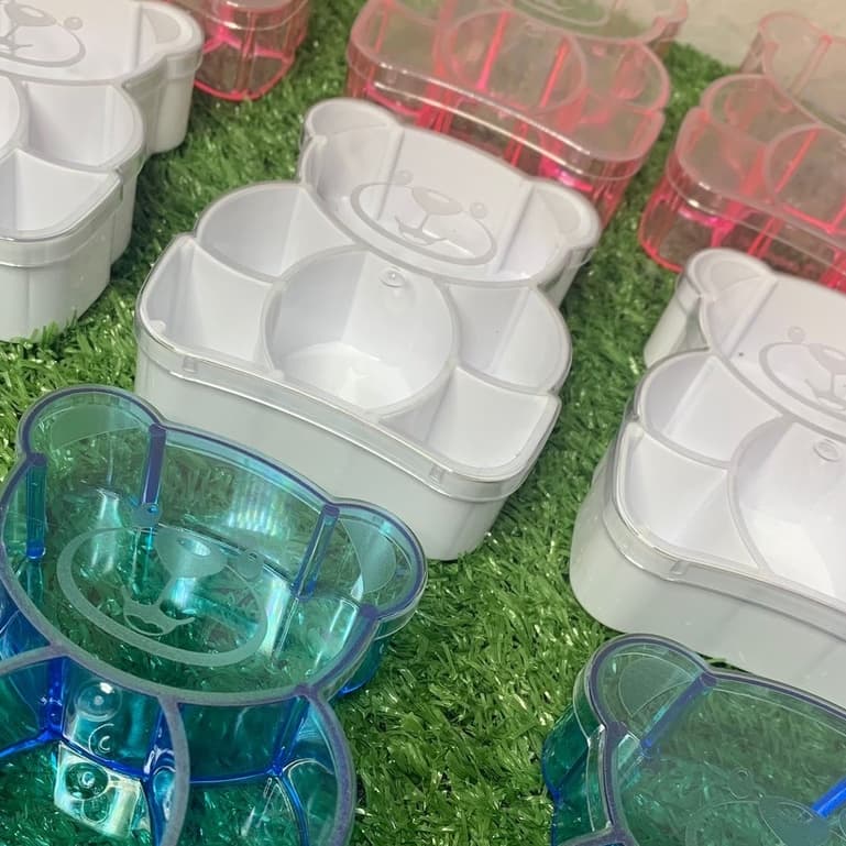 KIT Caixinha Divisória Formato De Urso Lembrancinha Para Festa Temática chá de bebê REVELAÇÃO