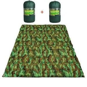 Kit 02 Colchonetes Casal Para Acampamento Verde Camuflado