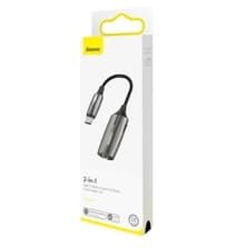 Adaptador Áudio 2 Em 1 Type C Para Usb C + P2 3.5mm Baseus