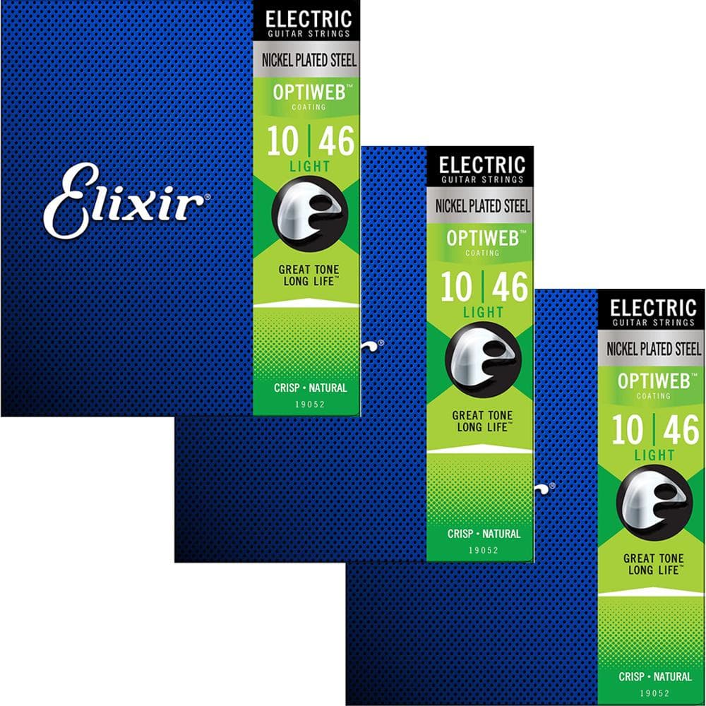 3 Conjuntos Elixir Poliweb Nanoweb Revestimento Anti-Ferrugem Simpless A Os Cordas Da Guitarra El Trica