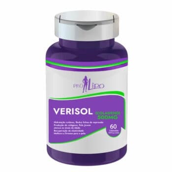 Colágeno Verisol com Peptídeos e Vitamina C 500 mg Suplemento Alimentar 60 Cápsulas