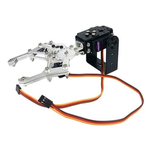 Garra Robótica Em Alumínio + 2 Servos Sg5010