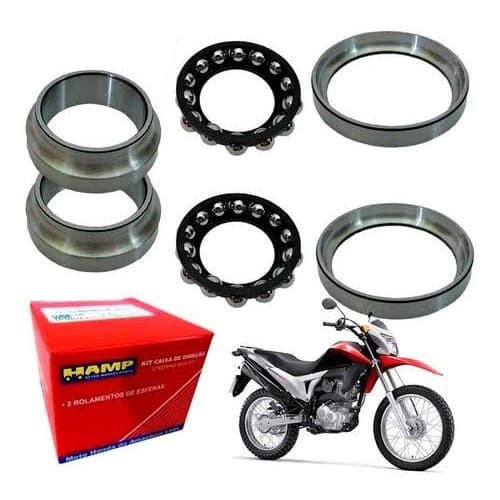 Caixa de direção rolamento hamp honda nxr bros 125 150 160 xre Xr tornado 250 crf 230 falcon xre 190