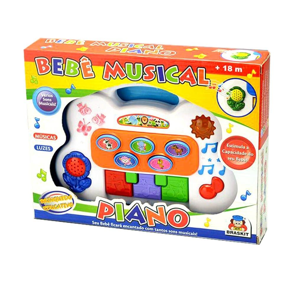 Piano Musical Infantil Com Sons Musicais E Luzes Braskit