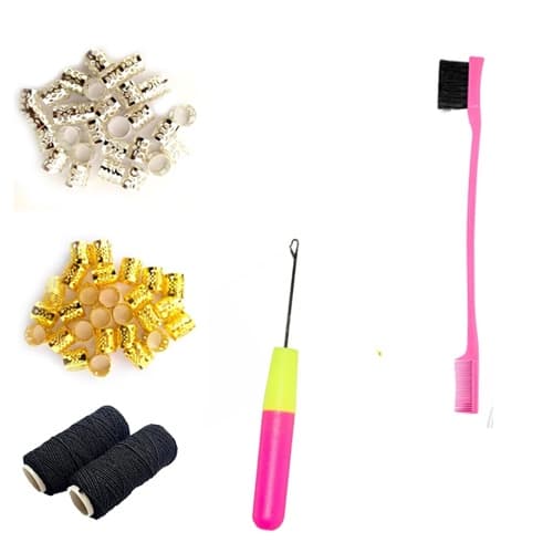 KIT TRANCISTA - AGULHA ENTRELANCE - PENTE SEPARADOR DE MECHA COLOR WIND -  ANÉIS DE DREAD - LASTEX - ESCOVA BABY HAIR