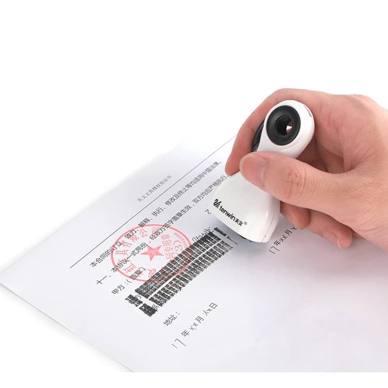 Carimbo Privacidade para Segurança de informações com e refil de tinta