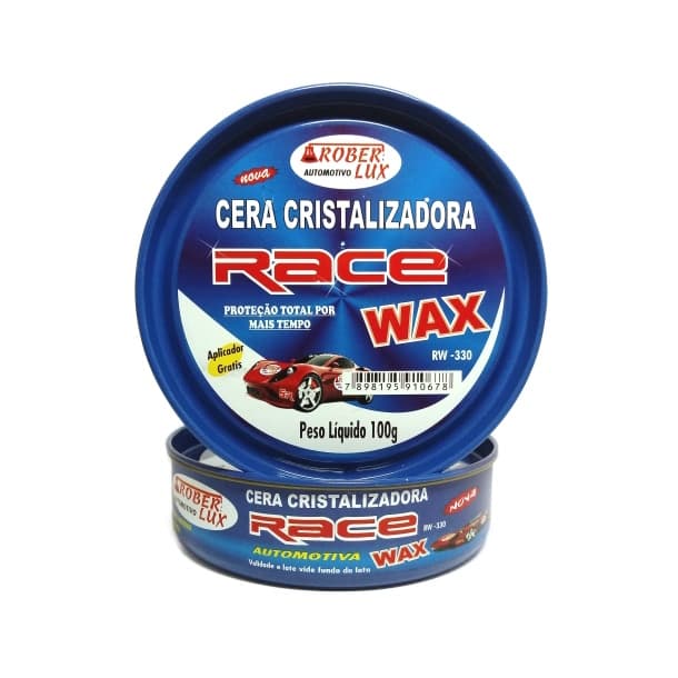 Cera Cristalizadora Automotiva Race-Wax 100g – Brilho Intenso e Proteção por até 6 Meses