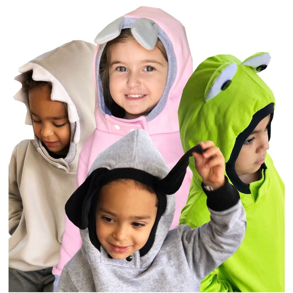 Agasalho Blusa Infantil Inverno Com Capuz Bichinho E Bolsos