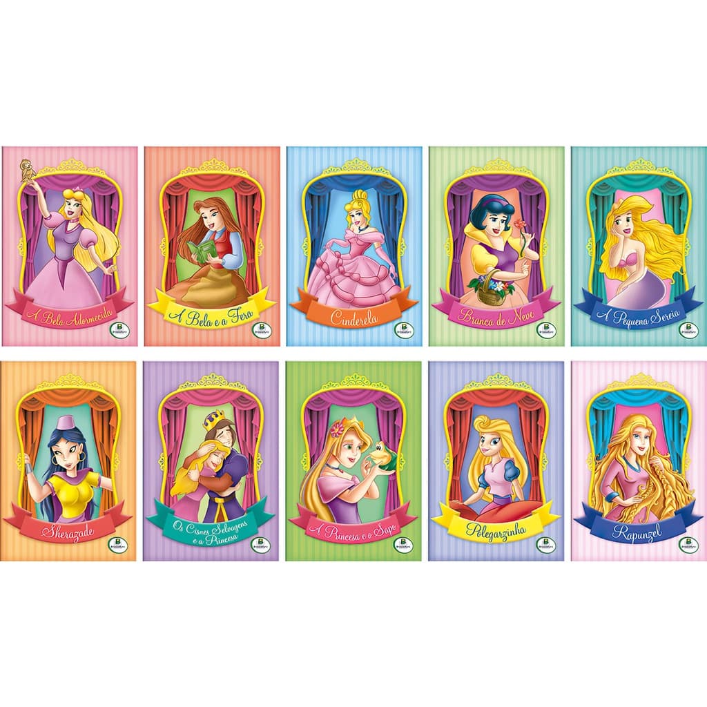 O Mundo Encantado das Princesas - Kit com 10 Livrinhos