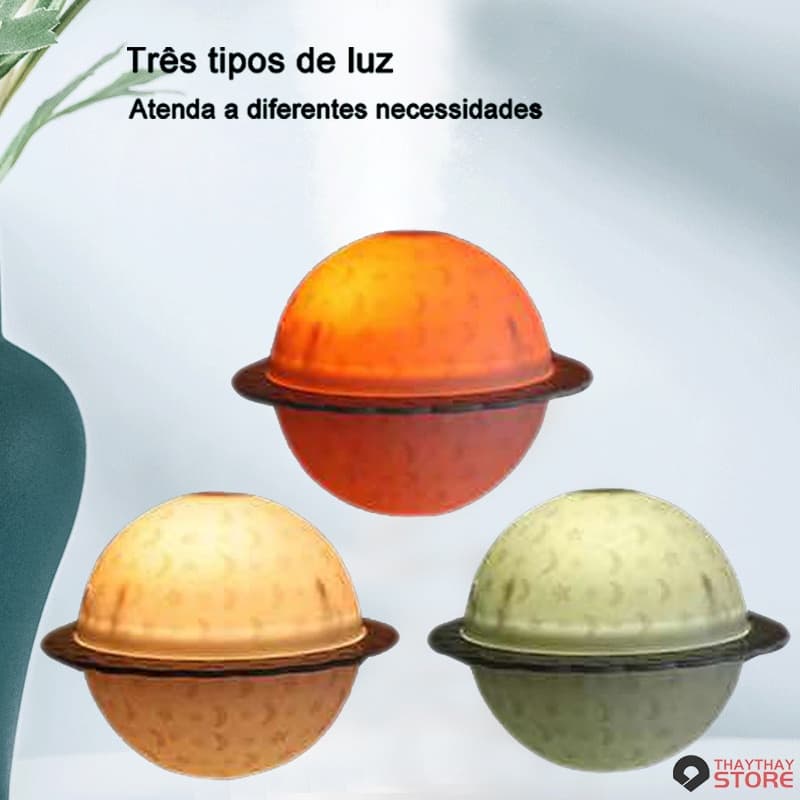 Umidificador Luminária lua decoração 3D com 250ml casa