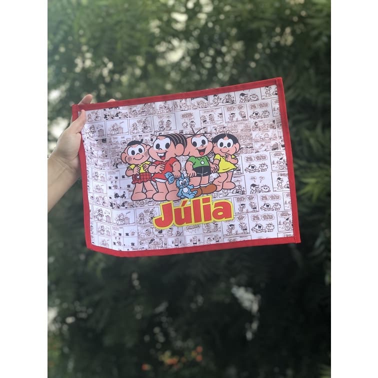 Jogo Americano Lugar Americano Personalizado com Nome Turma Gibi Quadrinho
