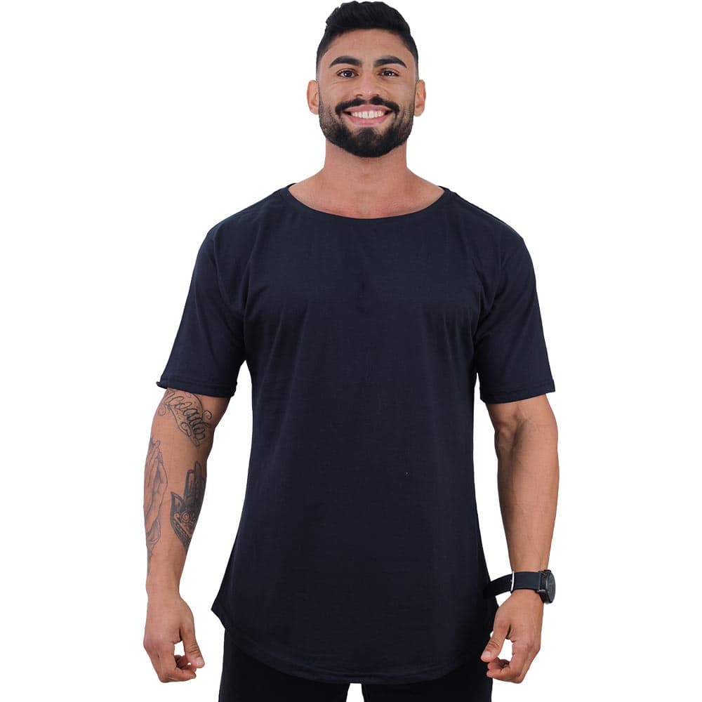 Camisetas Morcegão MXD Conceito Oversized Academia Treino Sem Estampas Lisa
