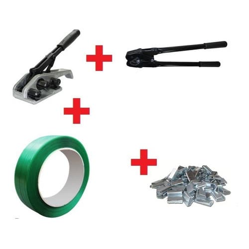 Kit -  Esticador + Selador + Selo + Fita De Arquear Pet 16mm