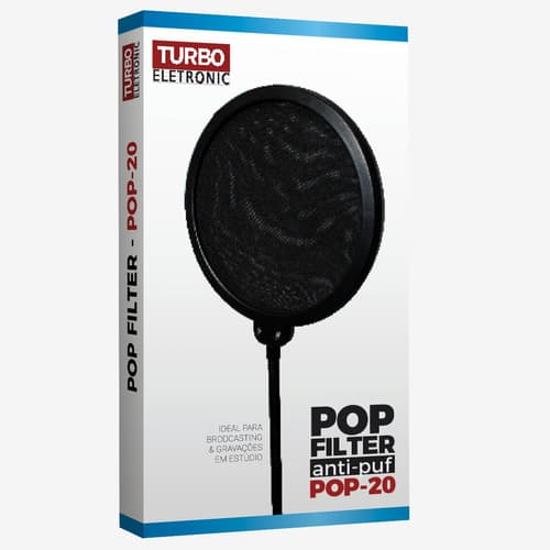 Anti-puff Pop Filter Pop-20 Turbo Pescoço De 380 Mm