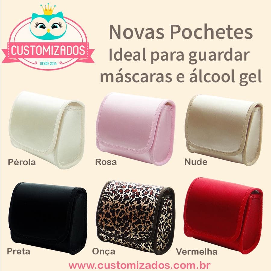 Pochete Bolsa Pochete Bolsinha Blogueirinha Blogueira Várias Cores  Boneca Cetim Pequena Básica Fashion