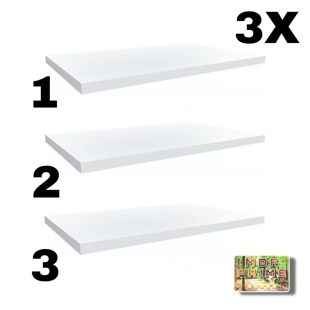 KIT 3 Prateleiras MDF Decorar Quarto, Sala, Cozinha, Banheiro. Leve e residente. Qualidade. Bom preço.
