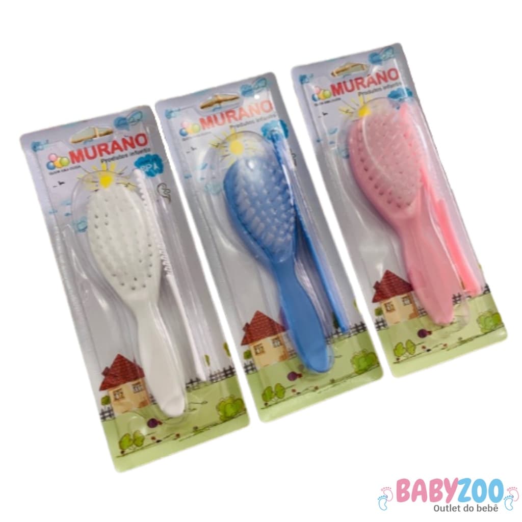 Kit p/ Cabelo Bebê Escova + Pente/ Acessórios para cabelo/ Enxoval Barato
