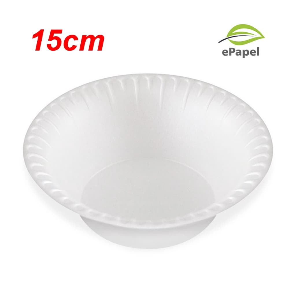 200 Cumbuca Isopor 15cm Prato Fundo Eps