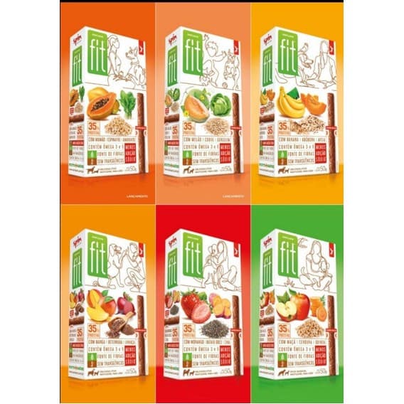 Kit Petisco Saudável 4 Unidades Stick Fit Frutas + 3 Unidades Petisco Zero Spin Pet