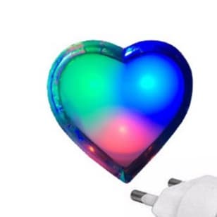 Abajur / Luminária De Tomada CORAÇÃO Bivolt 6,5cm