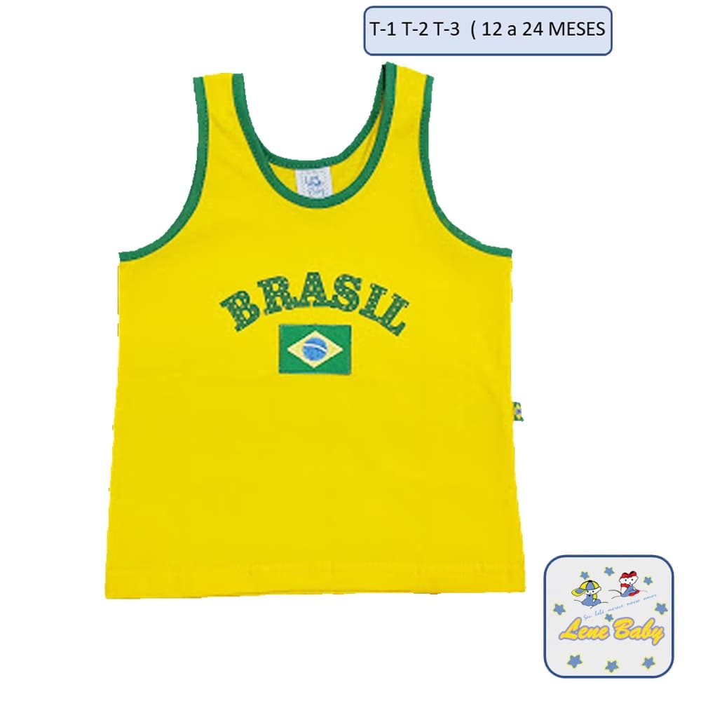 Camiseta Regata Tema Brasil LENE BABY